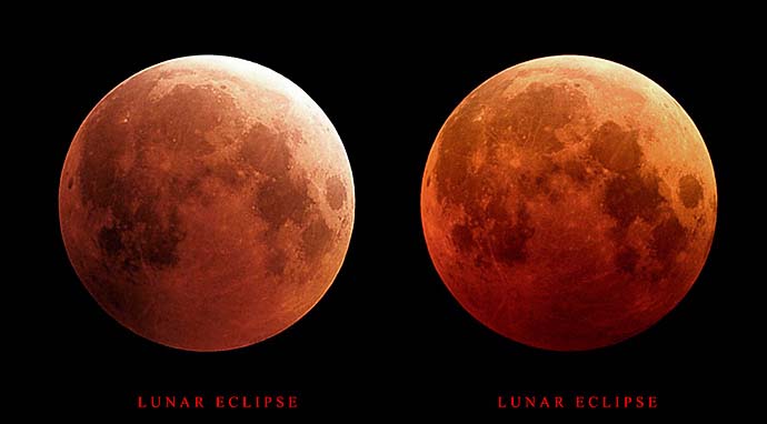 Lunar eclipse stereo