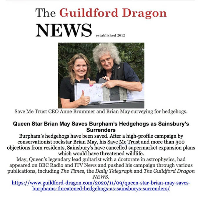 Burpham Hedgehogs and Sainsbury's - News clip