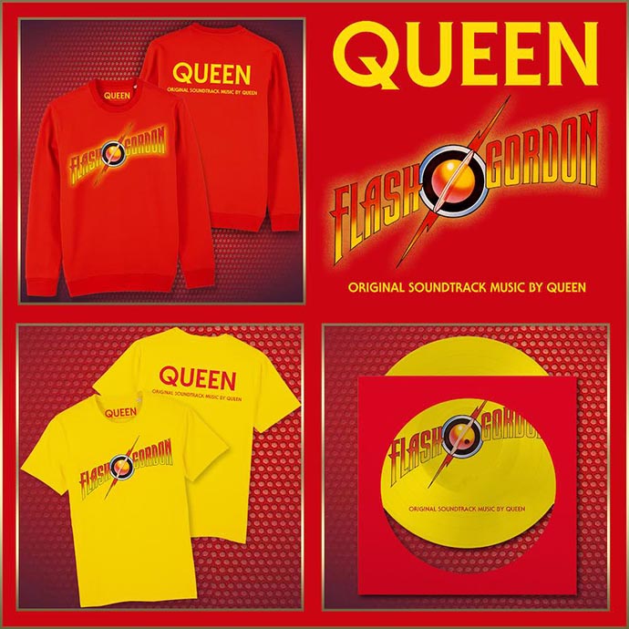 Flash soundtrack picture disc, t-shirt and sweatshirt