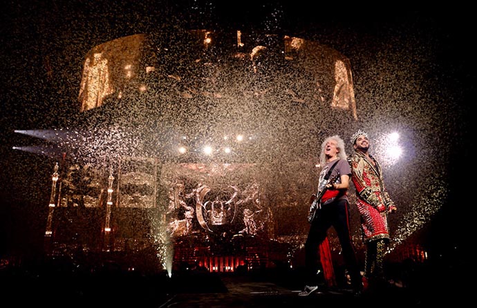 Queen + Adam Lambert stage set
