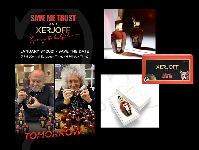 Save Me XERJOFF perfume banner