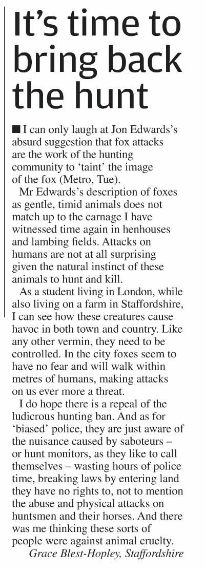 It's time to bring back the hunt - news clip