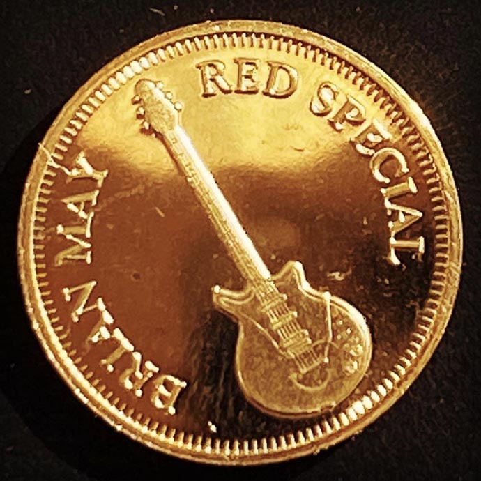 Gold-plated sixpence back