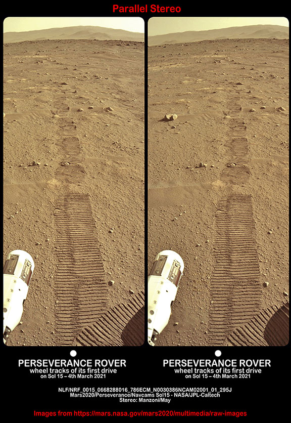 Curiosity Rover tracks - parallel