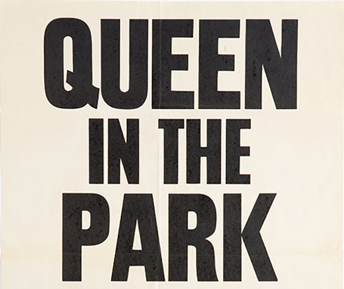 Queen In The Park poster - crop