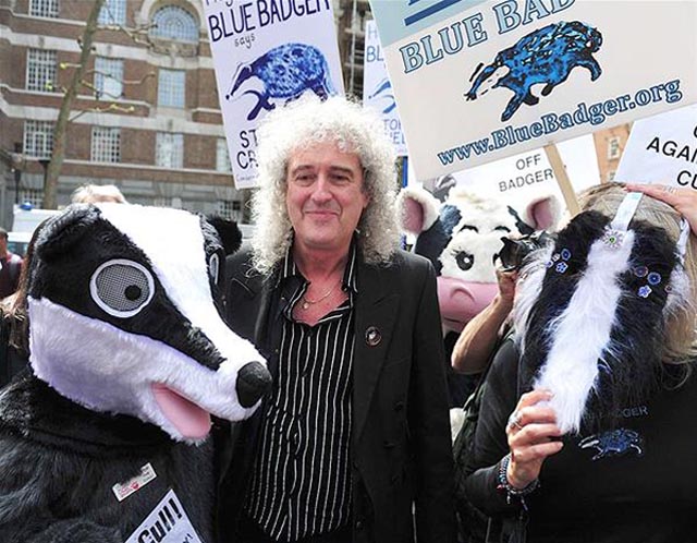 Brian May with Blue Badgers