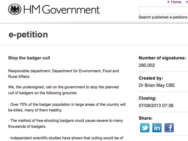 e-Petition through 290,000