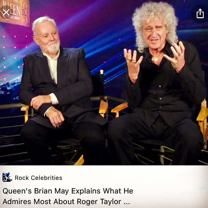 Brian and Roger - Rock Celebrities