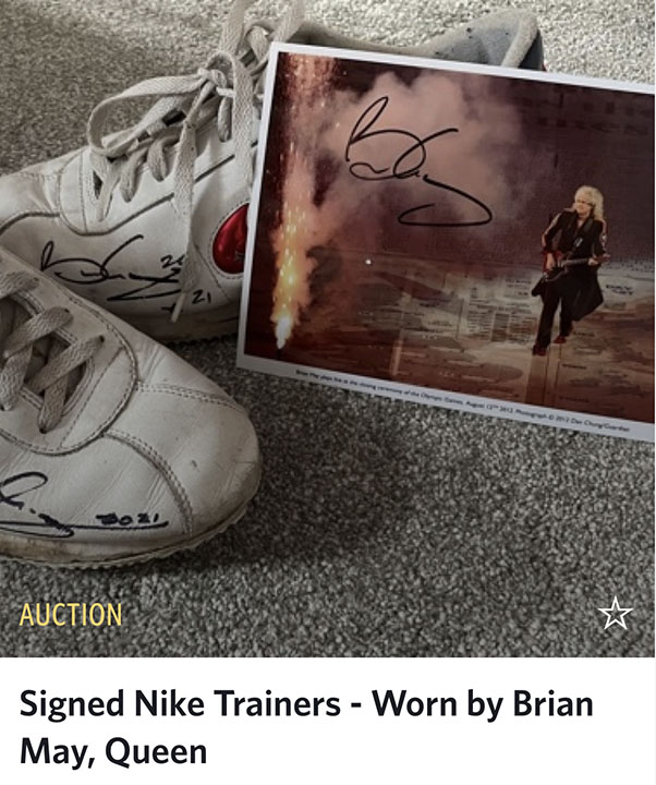 Brian May 0- signed Nike trainers