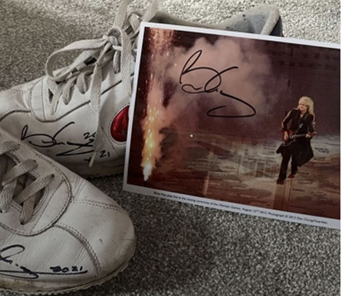 Brian May signed trainers