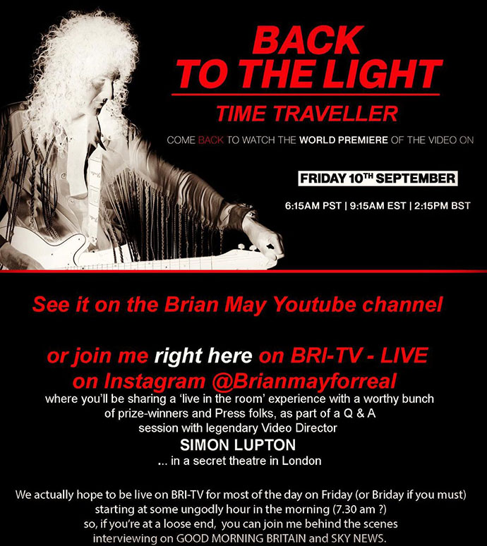 Back to the Light Time Traveller world premiere info