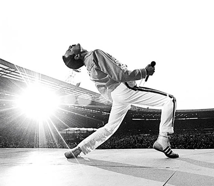Freddie Wembley - black and white - crop