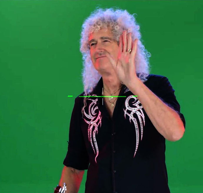 Brian May - green screen background