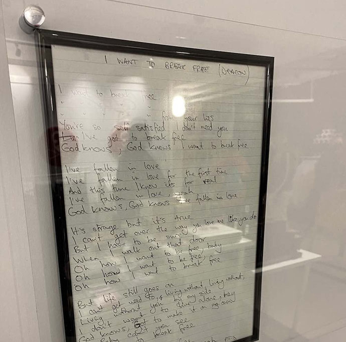 Handwritten lyrics - crop