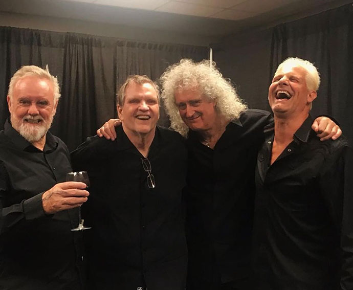 Roger Taylor, Meat Loaf, Brian May and Paul Crook in Nashville