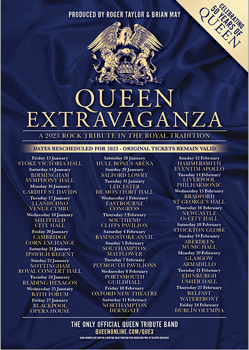 Queen Extravaganza rescheduled dates 2023