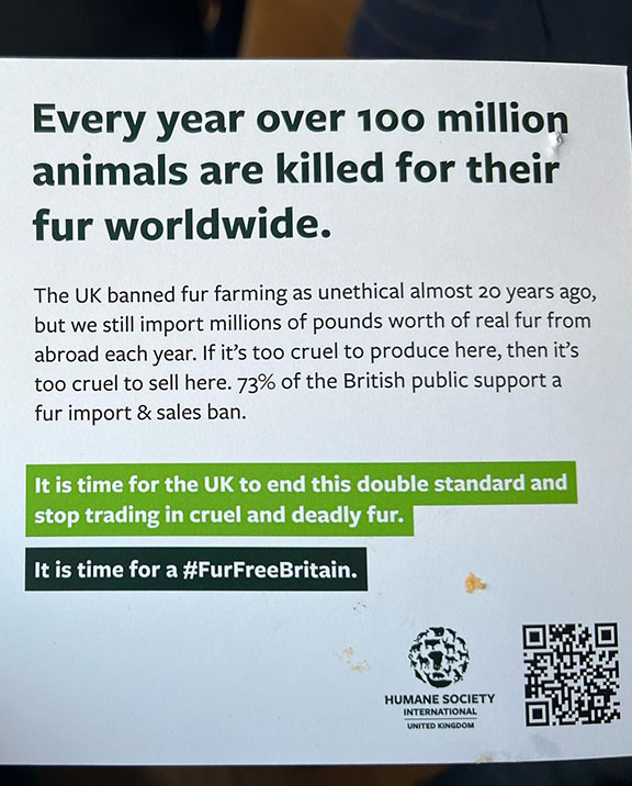 Fur Free - Every year 100m animals killed for their fur