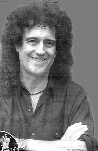 Brian May - black and white