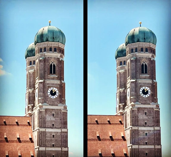 Munich skyline - cross-eyed