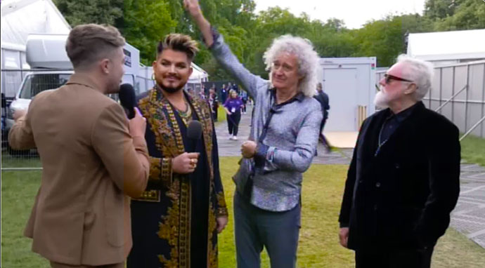 Adam, Brian and Roger interview BBC prior to Jubilee Concert
