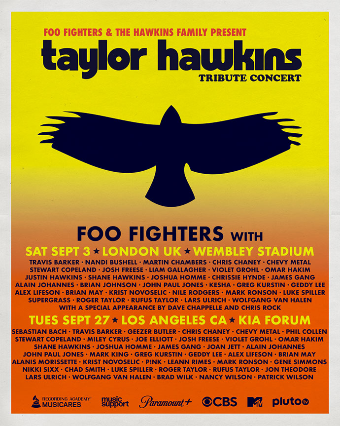 Taylor Hawkins Tribute concerts poster