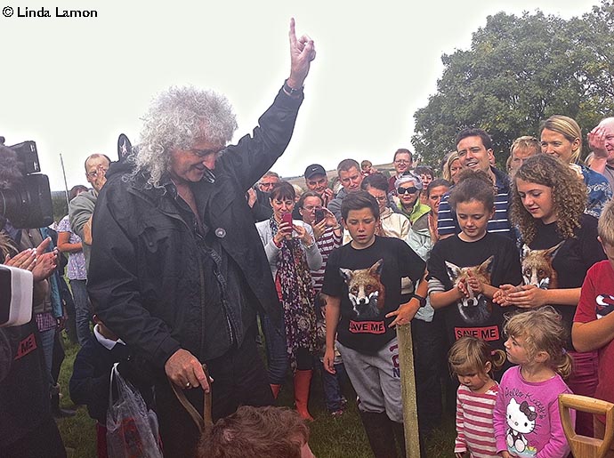 Brian May plants the first oak in May's Wood