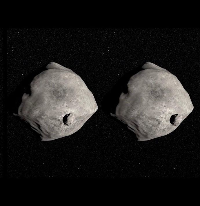 Asteroid stereo - cross-eyed