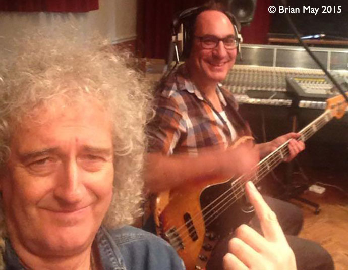 Brian May and Neil Fairclough in the studio 15 Oct 2015