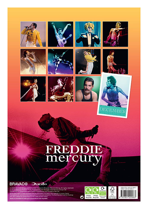 Freddie Mercury Official 2023 Calendar
