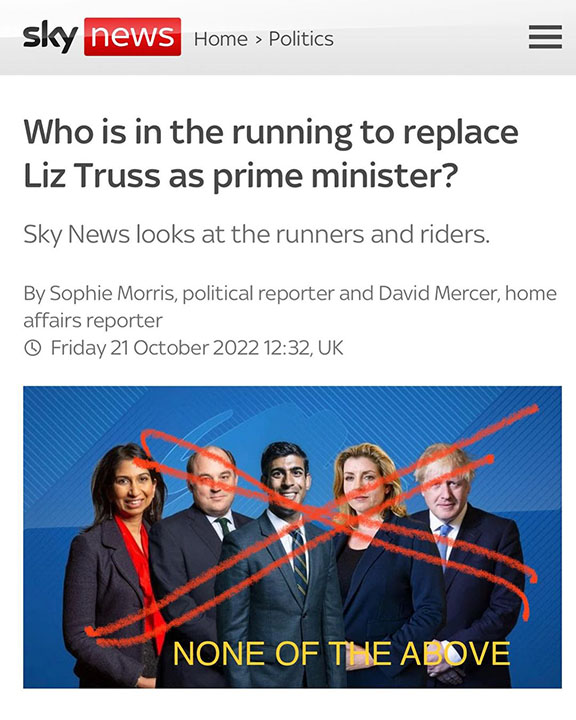 Who is in the running to replace Liz Truss
