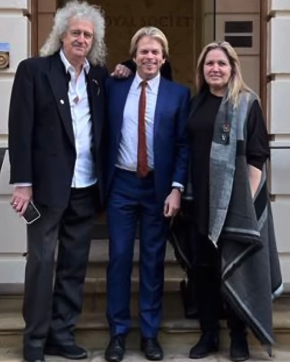 Brian May, Charles Banner QC and Anne Brummer, Royal Society 23/11/2022