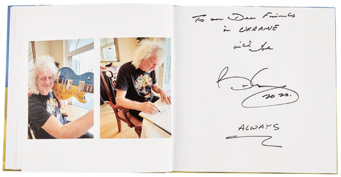 Brian May card - Guitars For Peace