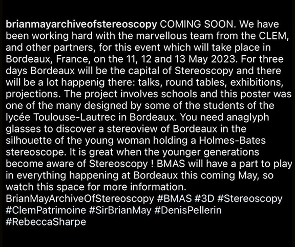 Info: Bordeaux Capitale de la Stereoscopie May 2023