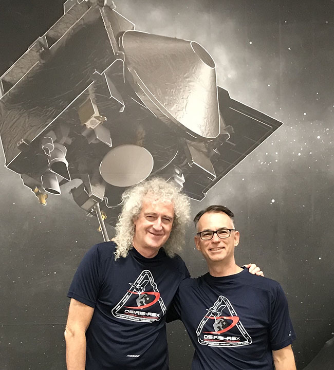 Brian May and Professor Dante Lauretta