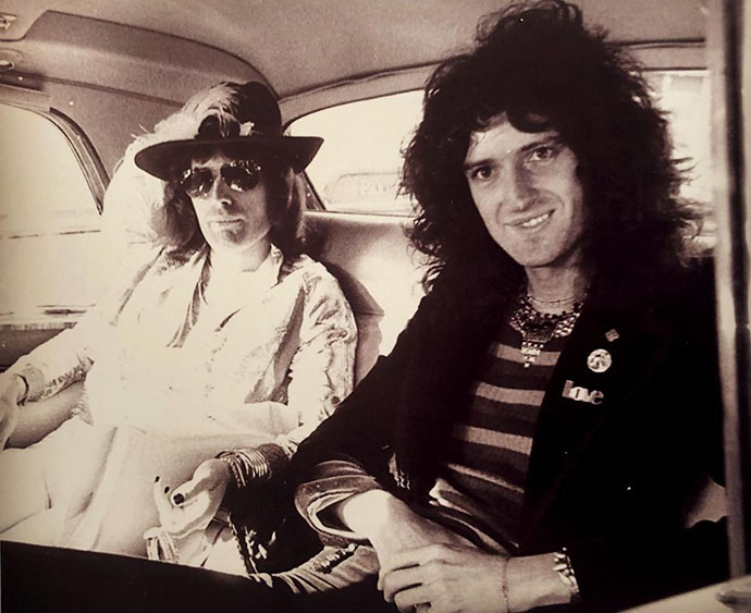 Freddie and Brian approx 1975 - credit possibly Chris Walter