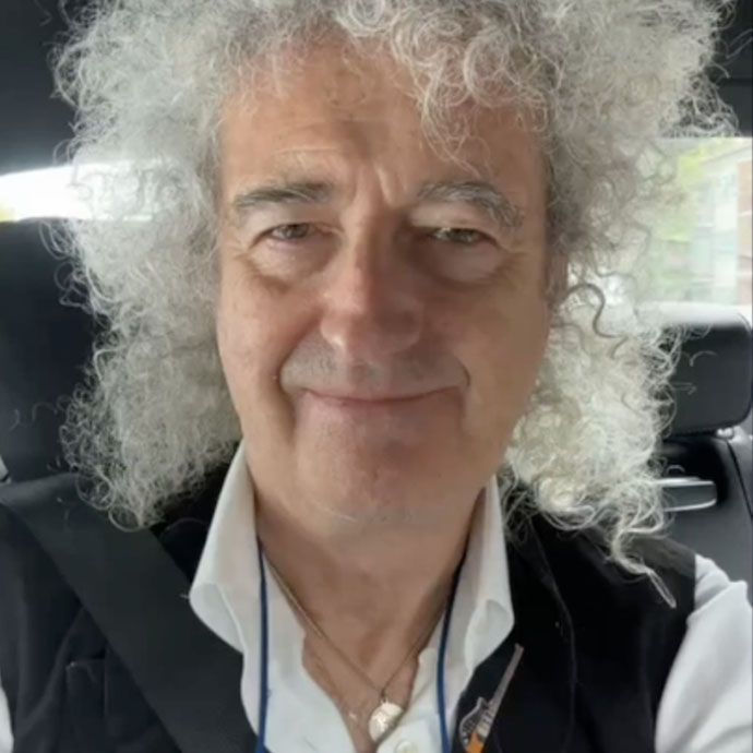Brian May setting out for BENNU book launch 27/07/2023