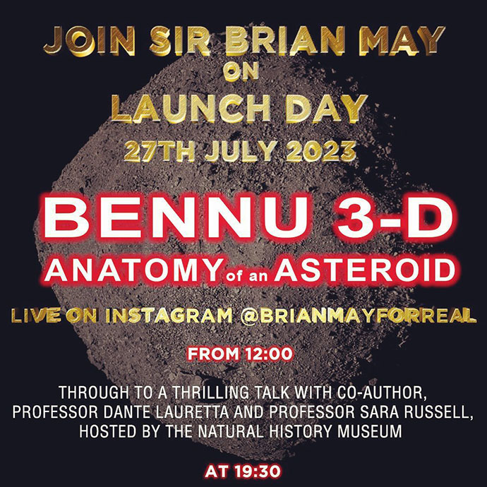 Join Sir Brian May Bennu Atlas launch day