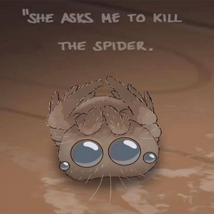 She asks me to kil the spider - by Vinzent
