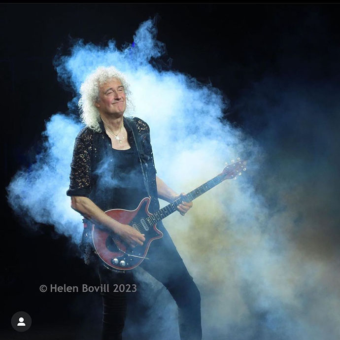 Brian May coming up in the trap, San Francisco 09/11/23 - by Helen Bovill
