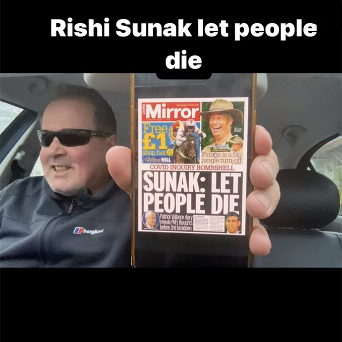 Rishi Sunack let people die - Artist Taxi Driver