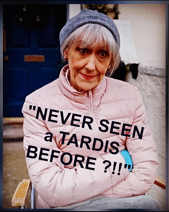Anita Dobson: aka Mrs Flood - Never seen a TARDIS before
