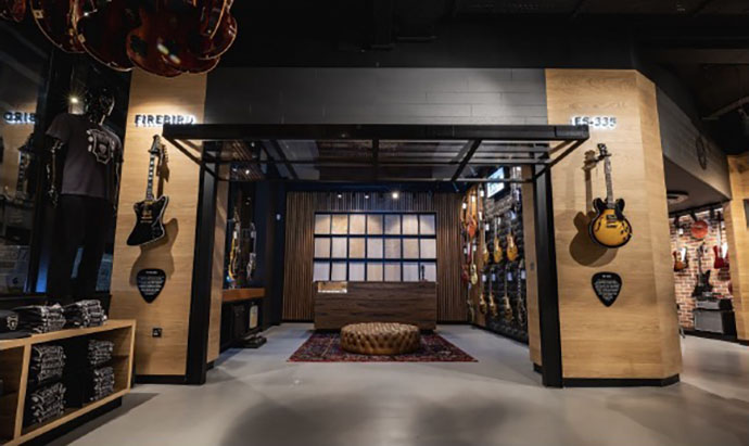 Create your own dream guitar in the Made to Measure area at the Gibson Garage
London.
