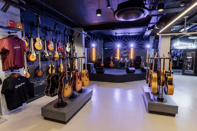 Gibson Garage London Gibson Stage area.