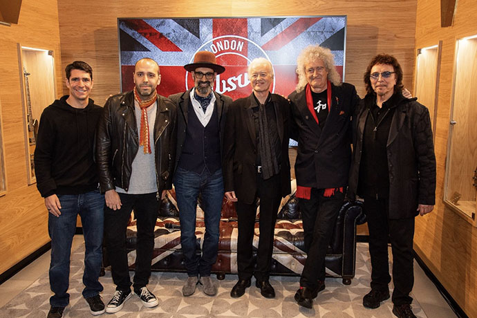 Brian May, Tony Iommi, Jimmy Page, et al - Gibson Factory
