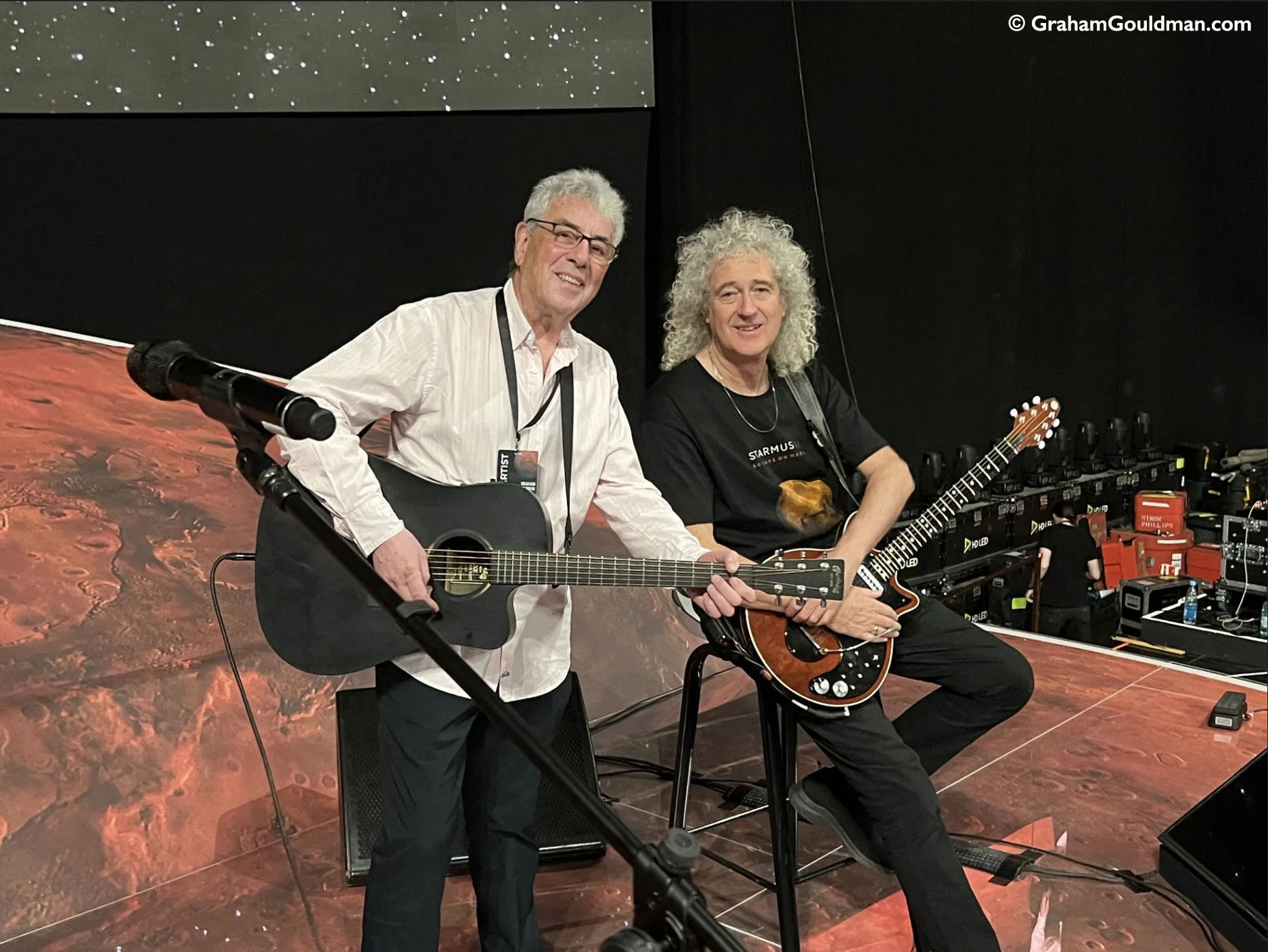 Graham Gouldman and Brian May. Photo © GrahamGouldman.com