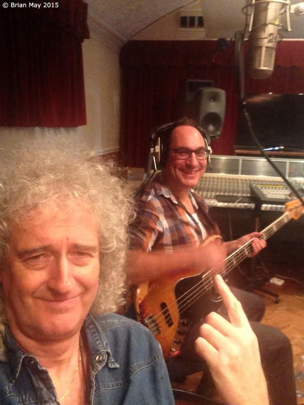 Brian and Neil in the studio in 2015 (reproduced with permission of brianmay.com)