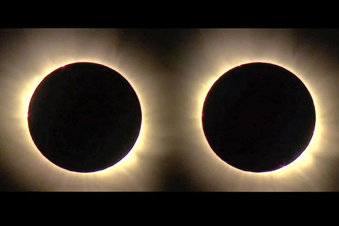 Total solar eclipse - parallel