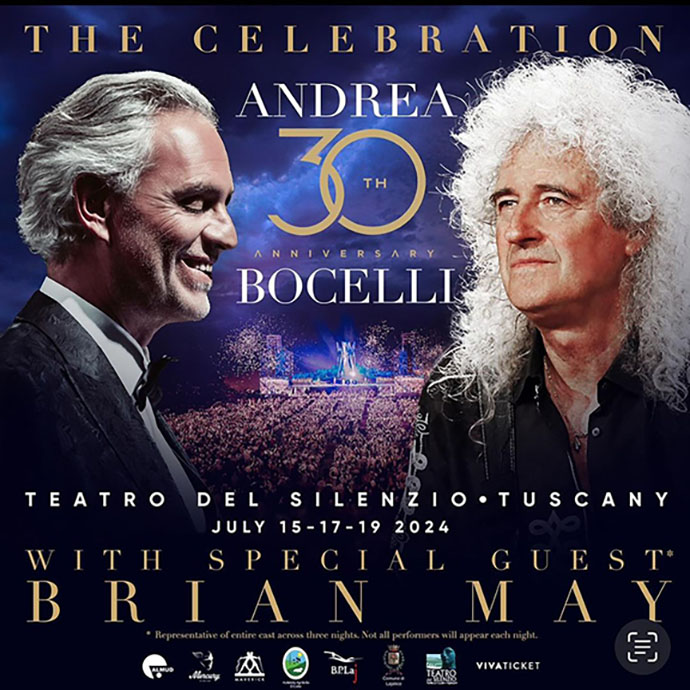 Amdrea Bocelli and Brian May - poster