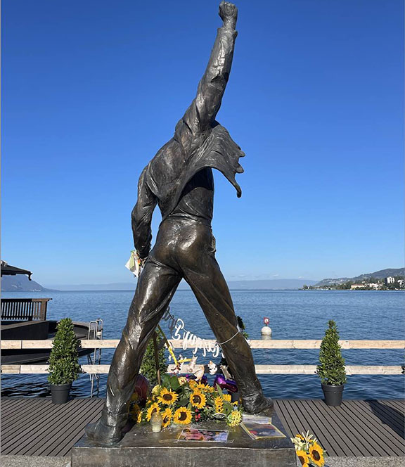 Freddie Mercury Montreux statue - rear view