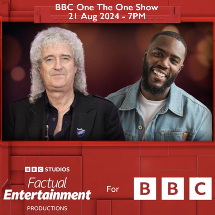 BBC The One Show - Brian May, trailer image for 21 Aug 2024